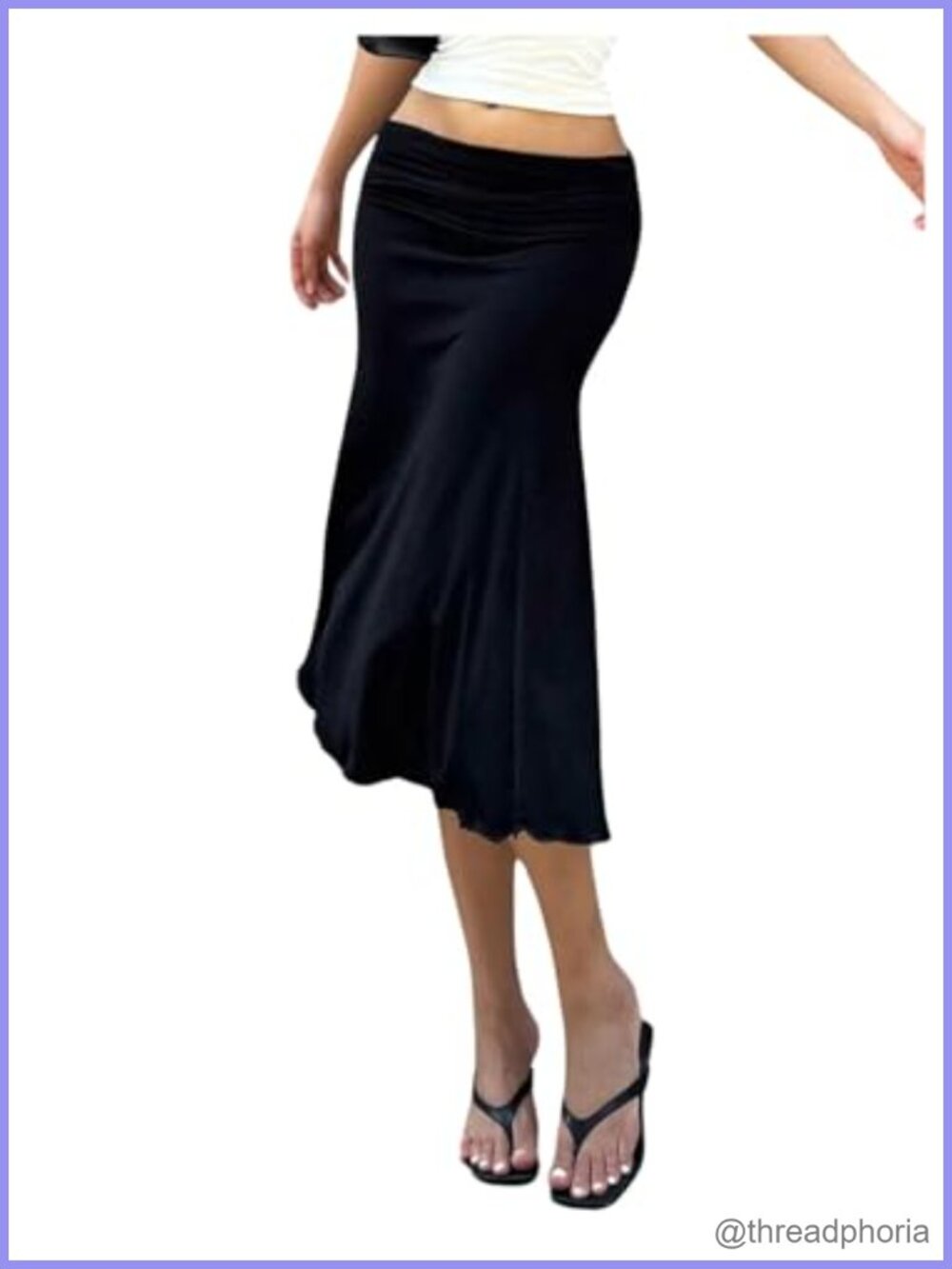 Fishtail Bodycon Midi Skirt Stretchy Polyester Elastane